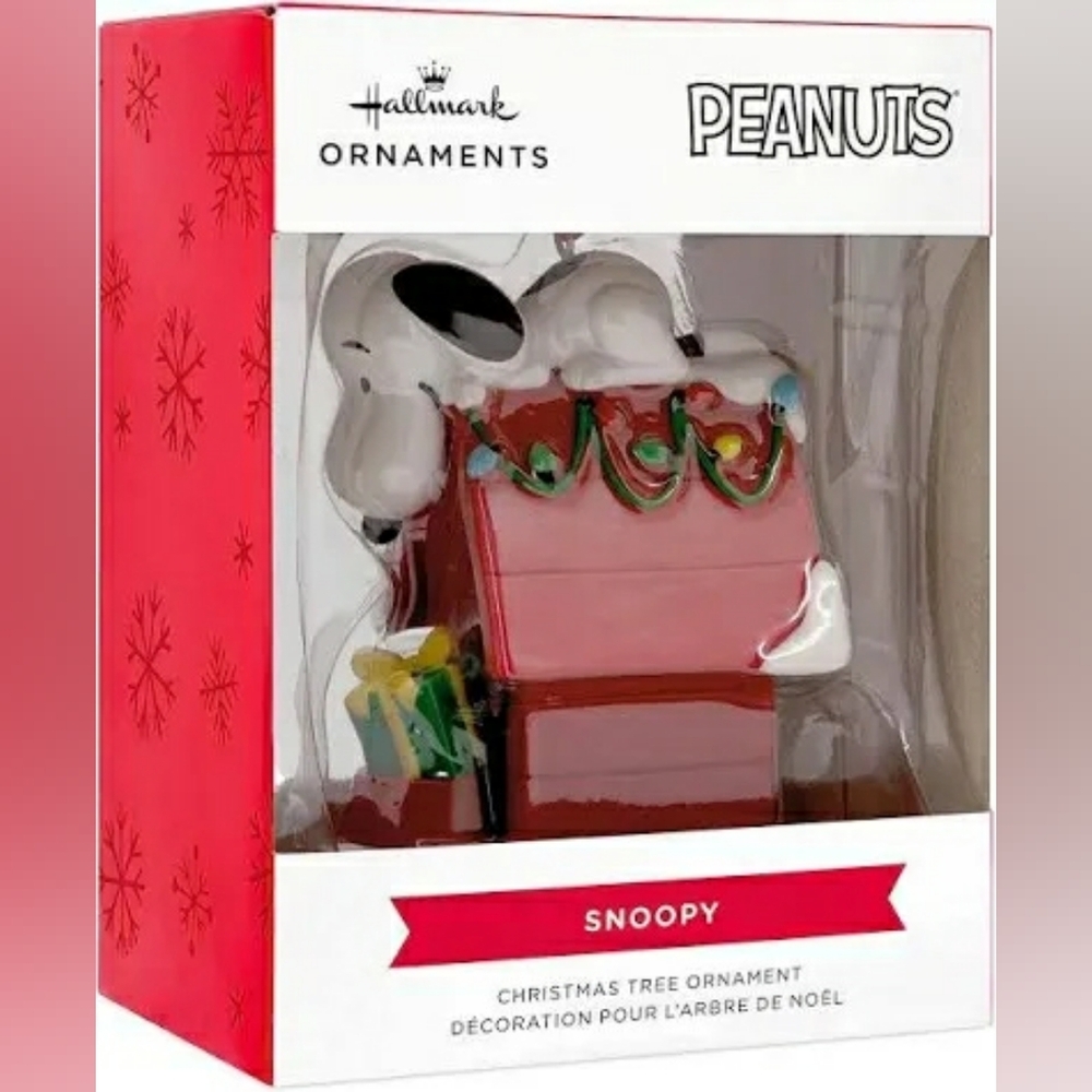 Hallmark Peanuts® 2.25" Snoopy on Holiday Doghouse Ornament